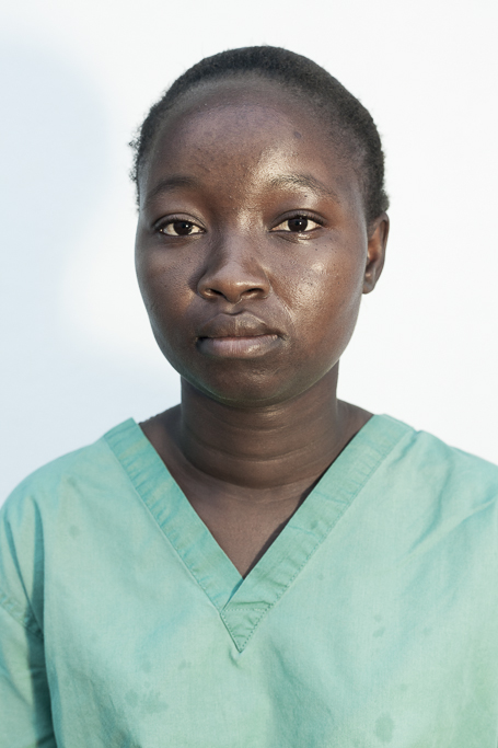 Stella Kandah Nemahun. Nurse. Worker of the Ebola Treatement Center of Moyamba. Sierra Leone.